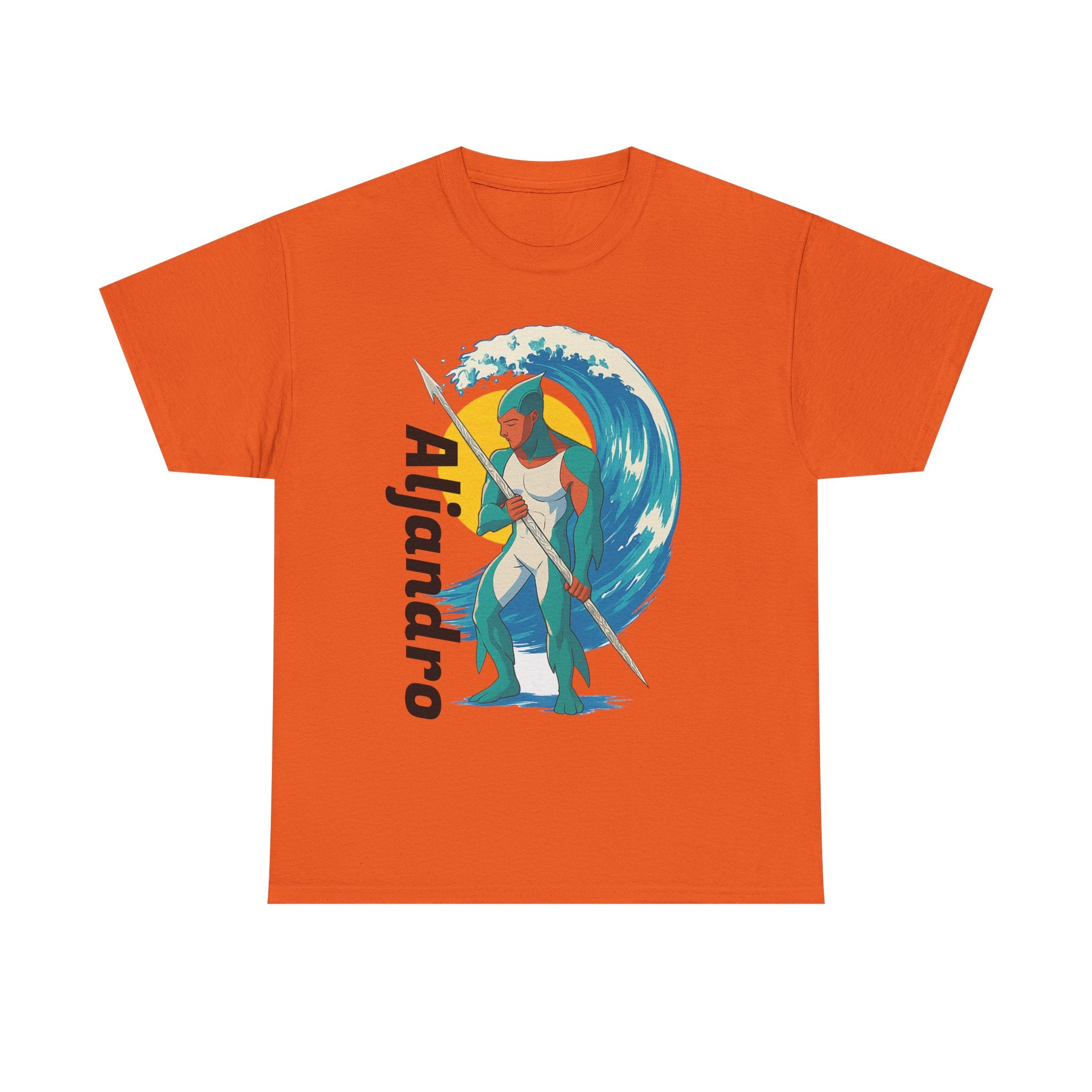 Anime Aljandro Tee - Personalized Heavy Cotton T-Shirt, Unique Gift for Him, Beach Vibes, Casual Wear, Art-Inspired Apparel