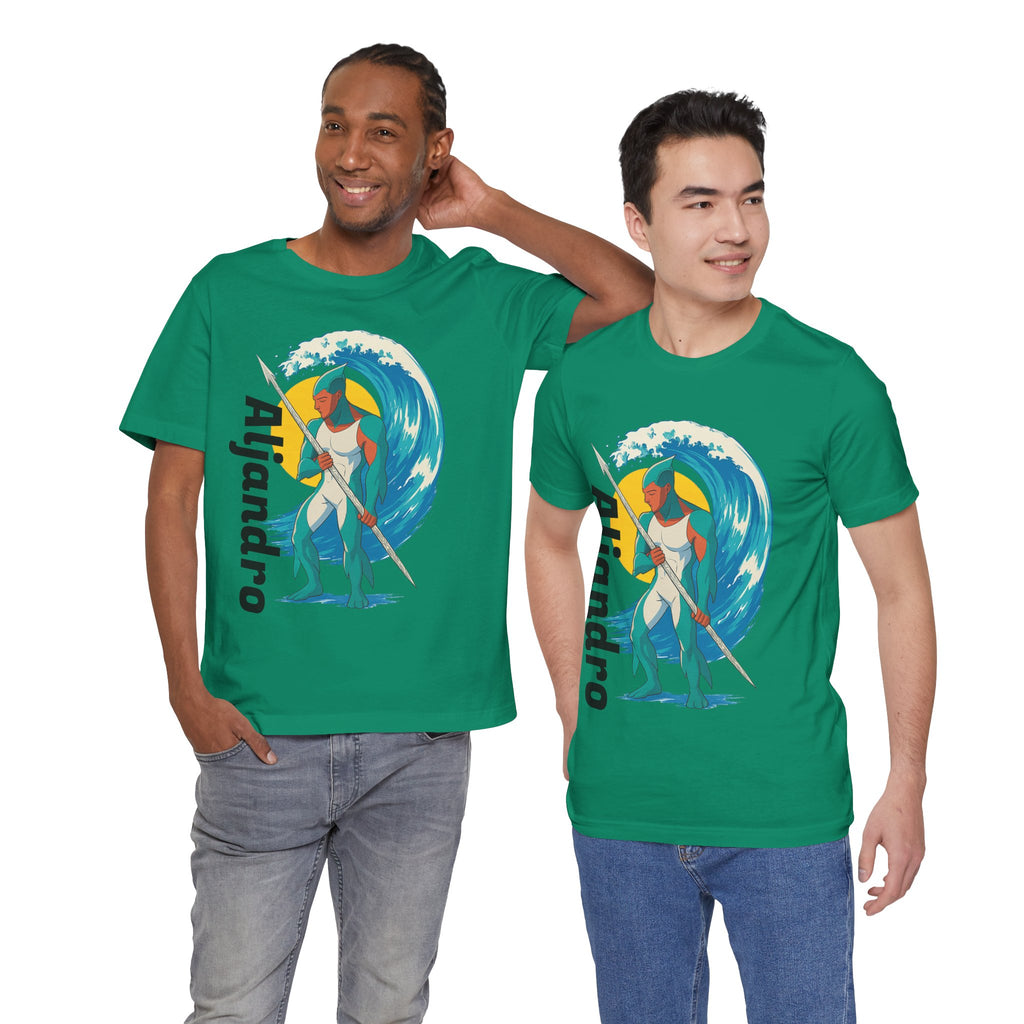 Aljandro Wave Warrior T-Shirt — Personalized 'Aljandro' Surf Guardian Tee