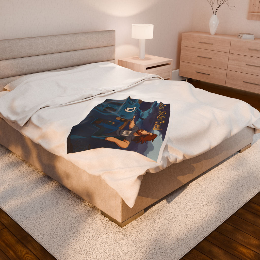 Velveteen Plush Blanket - Leon 'Da Guv' Russell in The Banshee Tank, Sci-Fi Book Fan Gift, Home Decor, Cozy Movie Night Throw, Unique