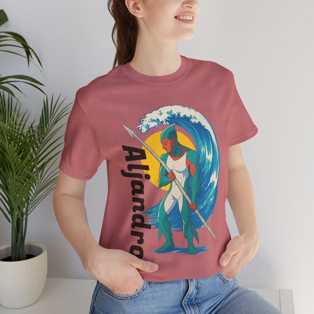Aljandro Wave Warrior T-Shirt — Personalized 'Aljandro' Surf Guardian Tee